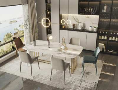 现代餐桌椅3D模型下载